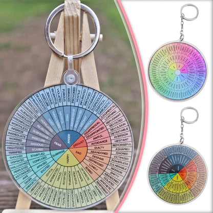 Feelings Wheel Double Sided Keychain