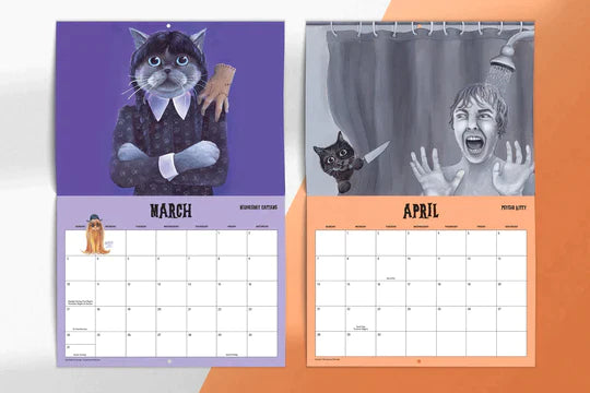 Scaredy Cats 2024 Monthly Calendar